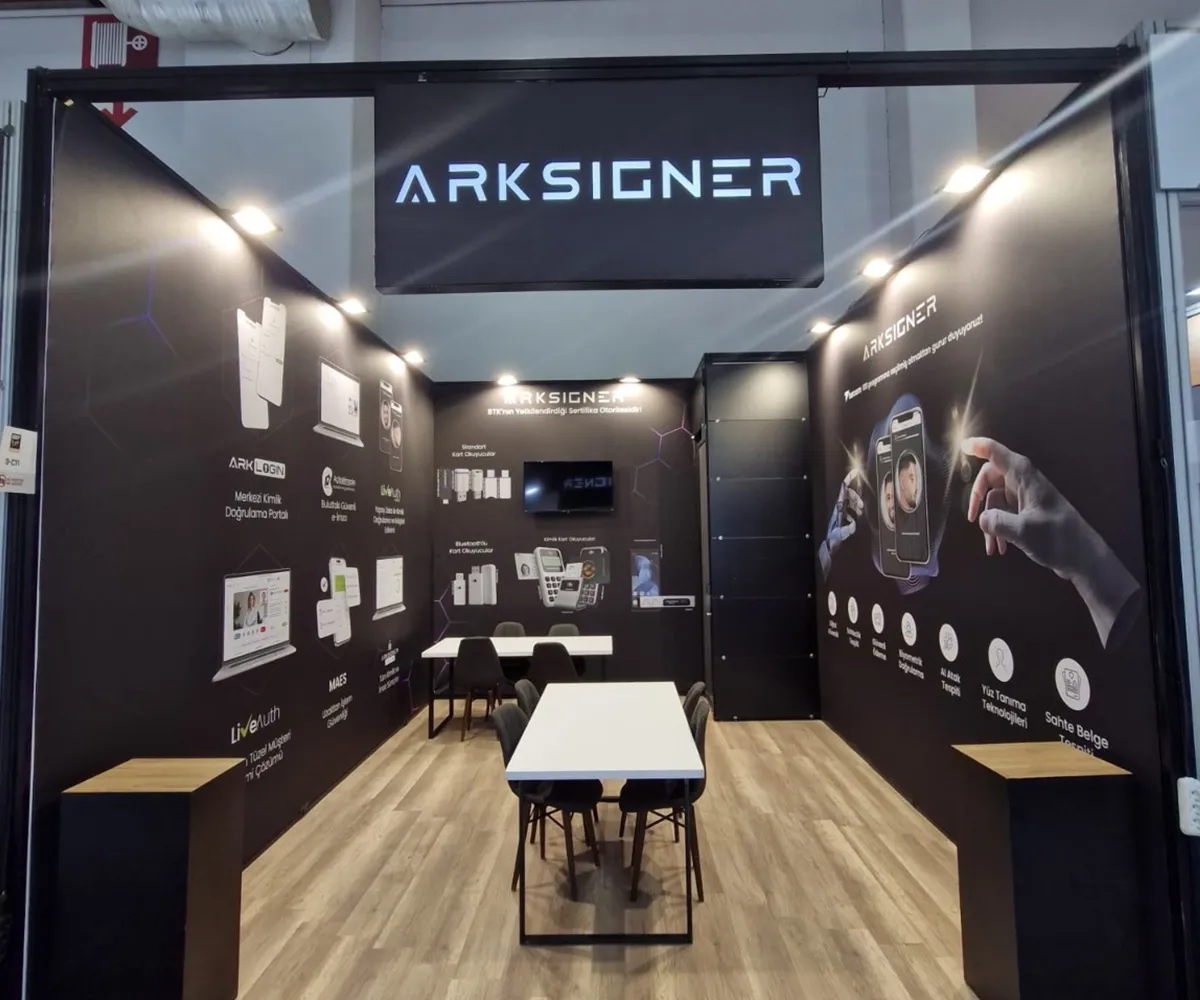 Arksigner için kurulan Maxima modüler fuar standı