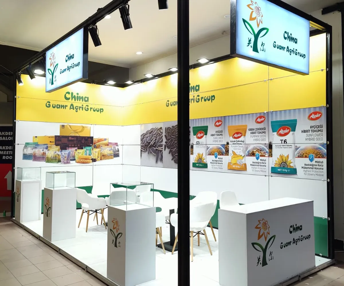 China Guanr Agri Group için kurulan Maxima modüler fuar standı